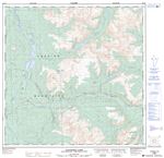 105B02 - DAUGHNEY LAKE - Topographic Map