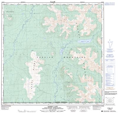 105B04 - DORSEY LAKE - Topographic Map