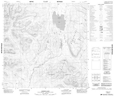 105B05 - MORRIS LAKE - Topographic Map