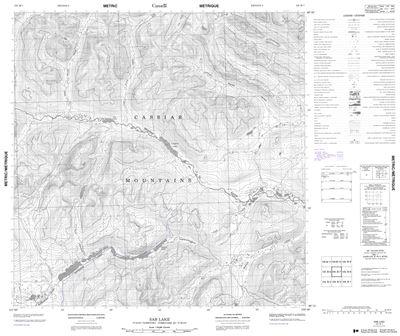 105B07 - SAB LAKE - Topographic Map