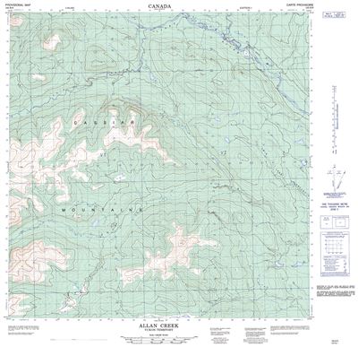 105B09 - ALLAN CREEK - Topographic Map