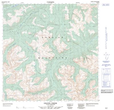 105B10 - GRAVEL CREEK - Topographic Map