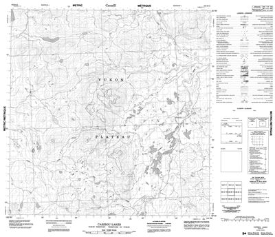 105B13 - CARIBOU LAKES - Topographic Map