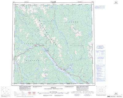 105C - TESLIN - Topographic Map