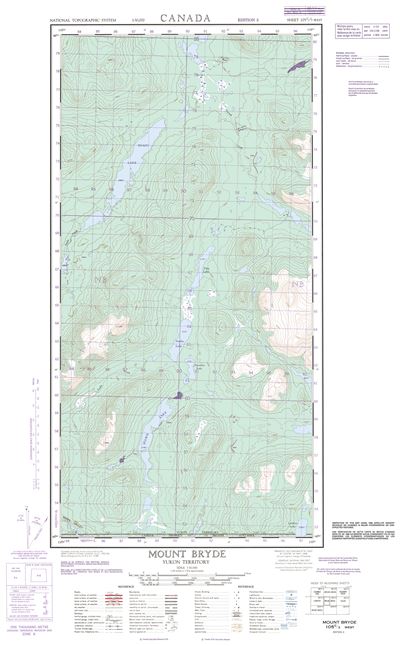 105C03W - MOUNT BRYDE - Topographic Map