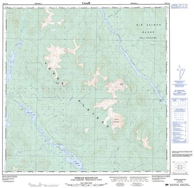 105C12 - STREAK MOUNTAIN - Topographic Map