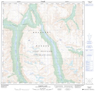 105D04 - TAKHINI LAKE - Topographic Map