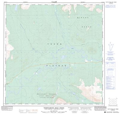 105D13 - THIRTY-SEVEN MILE CREEK - Topographic Map