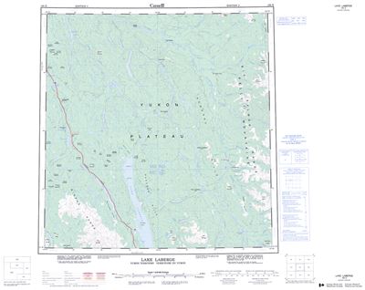 105E - LAKE LABERGE - Topographic Map