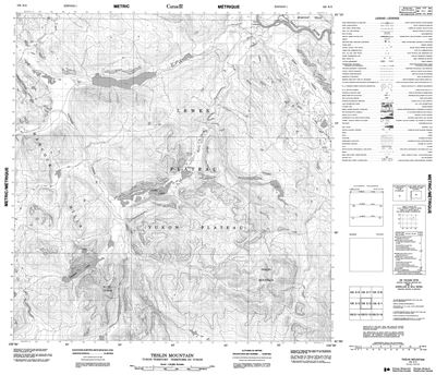 105E02 - TESLIN MOUNTAIN - Topographic Map