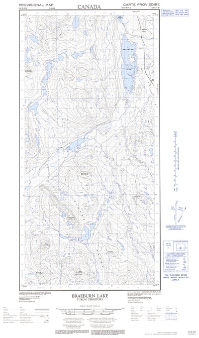105E05W - BRAEBURN LAKE - Topographic Map