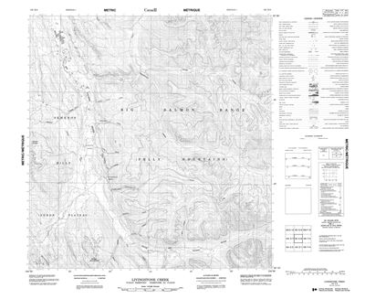 105E08 - LIVINGSTONE CREEK - Topographic Map