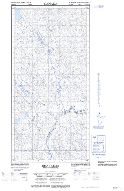 105E11E - FRANK CREEK - Topographic Map