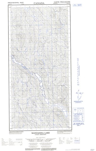 105E13E - MANDANNA LAKE - Topographic Map