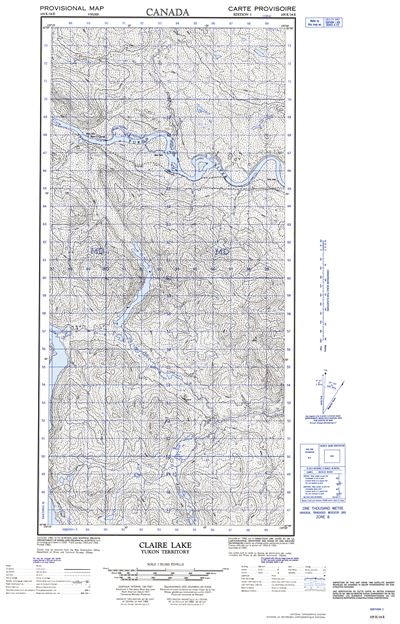 105E14E - CLAIRE LAKE - Topographic Map