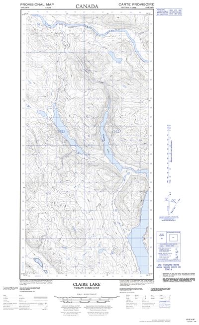 105E14W - CLAIRE LAKE - Topographic Map