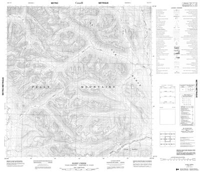 105F07 - SLEEP CREEK - Topographic Map