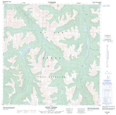 105F11 - PONY CREEK - Topographic Map