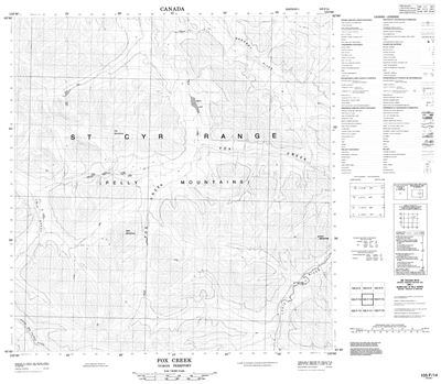 105F14 - FOX MOUNTAIN - Topographic Map