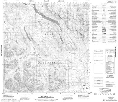 105G08 - WOLVERINE LAKE - Topographic Map