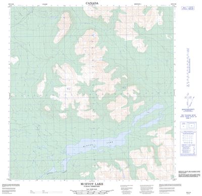 105G16 - MCEVOY LAKE - Topographic Map