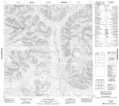 105H02 - MOUNT BILLINGS - Topographic Map