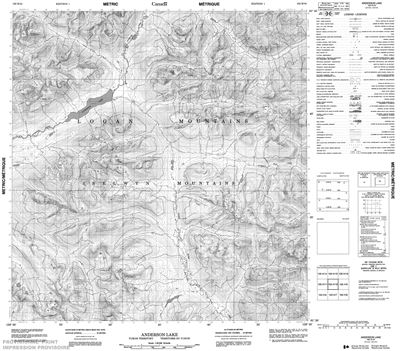 105H10 - ANDERSON LAKE - Topographic Map