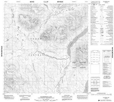 105H13 - MCPHERSON LAKE - Topographic Map