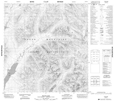 105H14 - TILLEI LAKE - Topographic Map