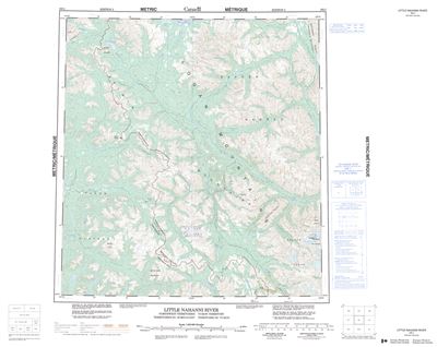 105I - LITTLE NAHANNI RIVER - Topographic Map