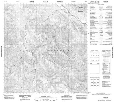 105I07 - DOZER LAKE - Topographic Map