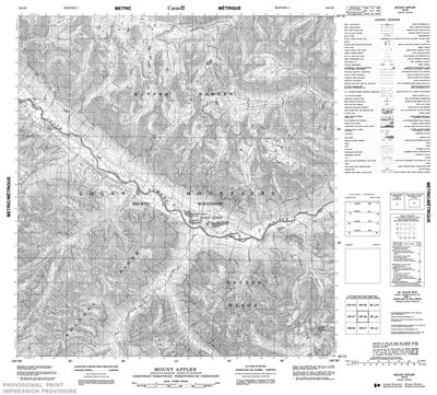 105I08 - MOUNT APPLER - Topographic Map