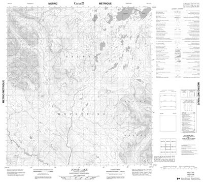 105I14 - JONES LAKE - Topographic Map