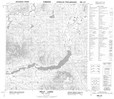 105J01 - PELLY LAKES - Topographic Map