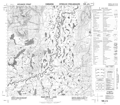 105J04 - ORCHIE LAKE - Topographic Map