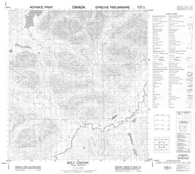 105J08 - WOLF CANYON - Topographic Map
