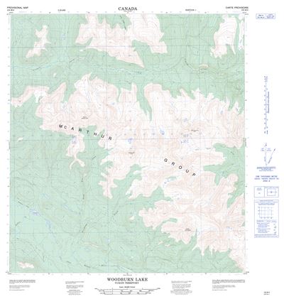 105M04 - WOODBURN LAKE - Topographic Map