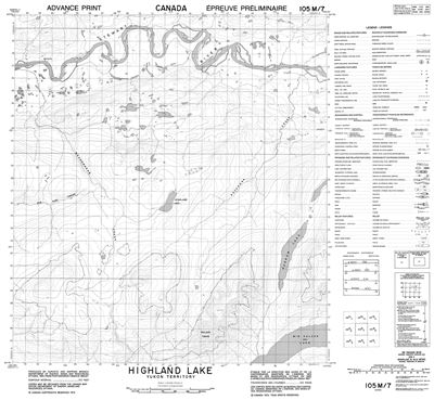 105M07 - HIGHLAND LAKE - Topographic Map
