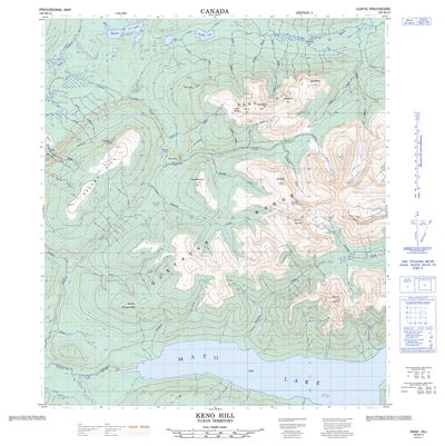 105M14 - KENO HILL - Topographic Map