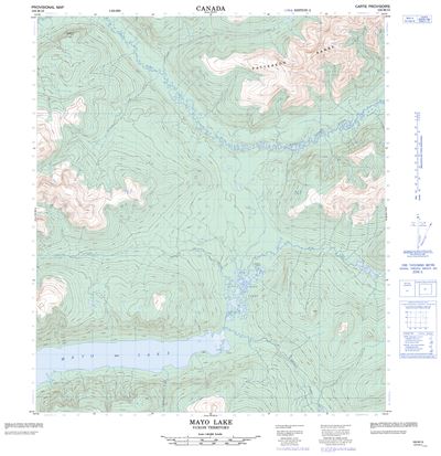 105M15 - MAYO LAKE - Topographic Map
