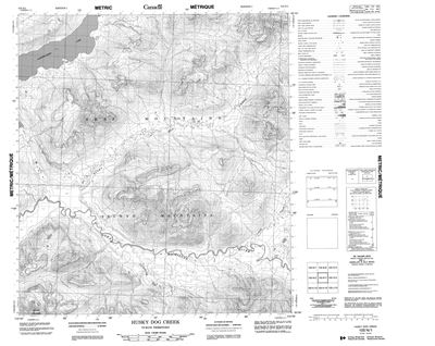 105N01 - HUSKY DOG CREEK - Topographic Map