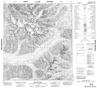 105O08 - KEELE PEAK - Topographic Map