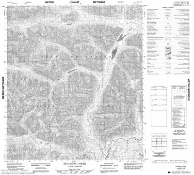 105O13 - EINARSON CREEK - Topographic Map