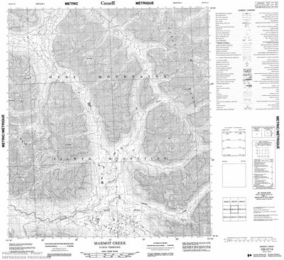 105O14 - MARMOT CREEK - Topographic Map