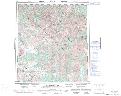 105P - SEKWI MOUNTAIN - Topographic Map