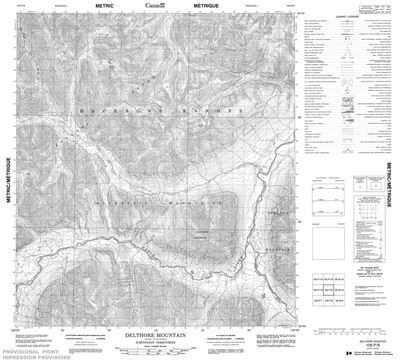 105P09 - DELTHORE MOUNTAIN - Topographic Map