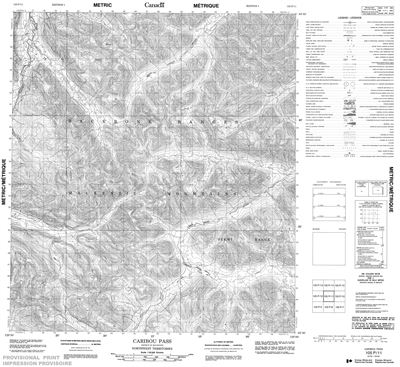 105P11 - CARIBOU PASS - Topographic Map