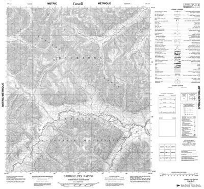 106A03 - CARIBOU CRY RAPIDS - Topographic Map