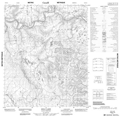 106E16 - SOLO LAKE - Topographic Map