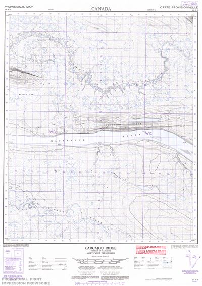 106H09 - CARCAJOU RIDGE - Topographic Map